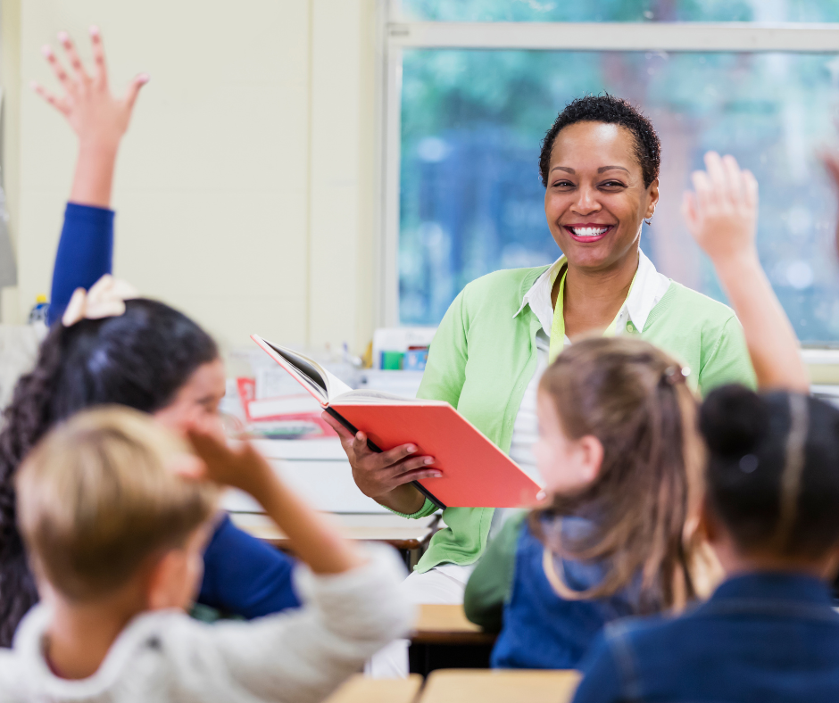 Image showing teacher taking class attendance