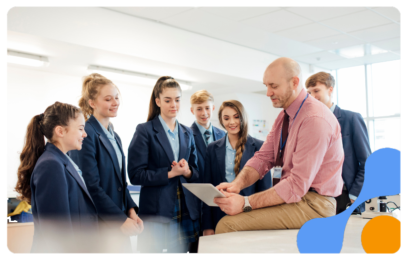 School Leader Giving Students Detailed Explanation