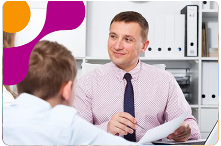 Image of headteacher in school environment